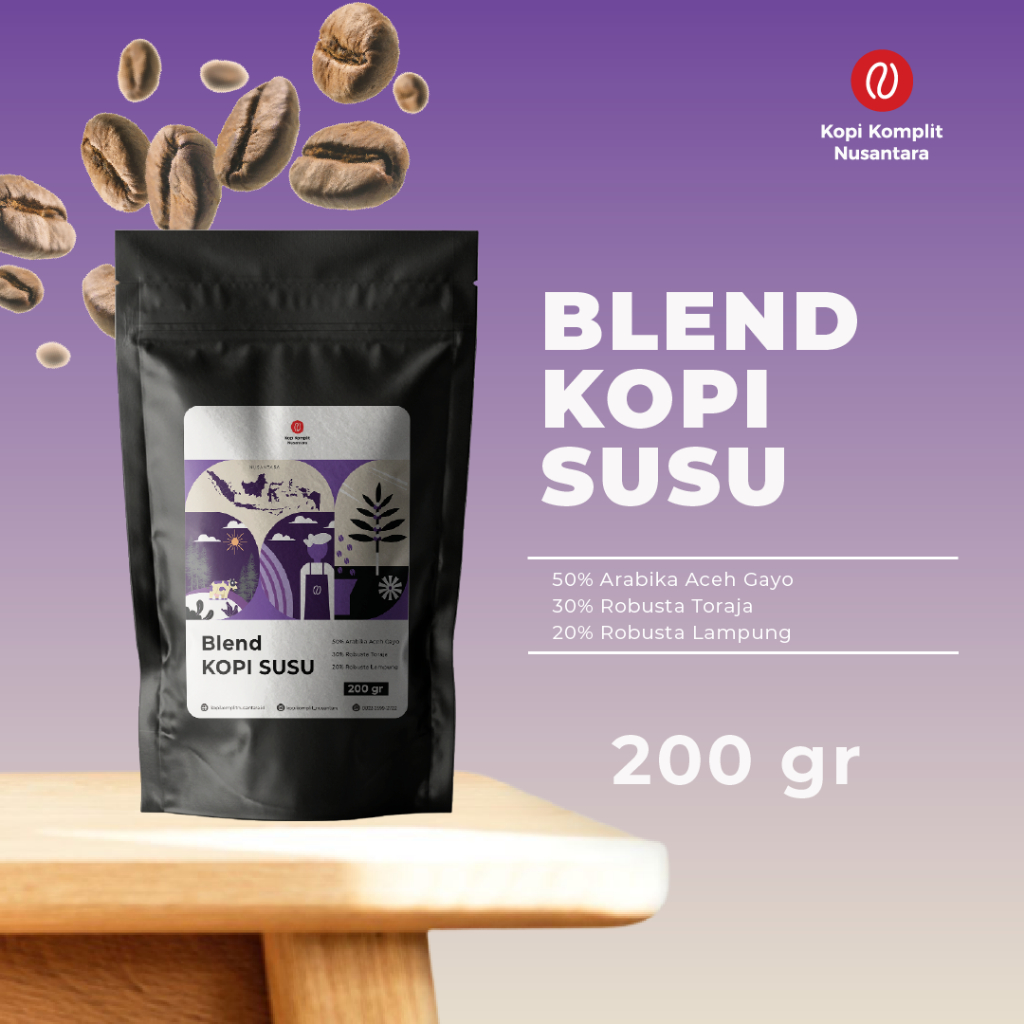 

Blend Kopi Susu Kopi Biji dan Bubuk