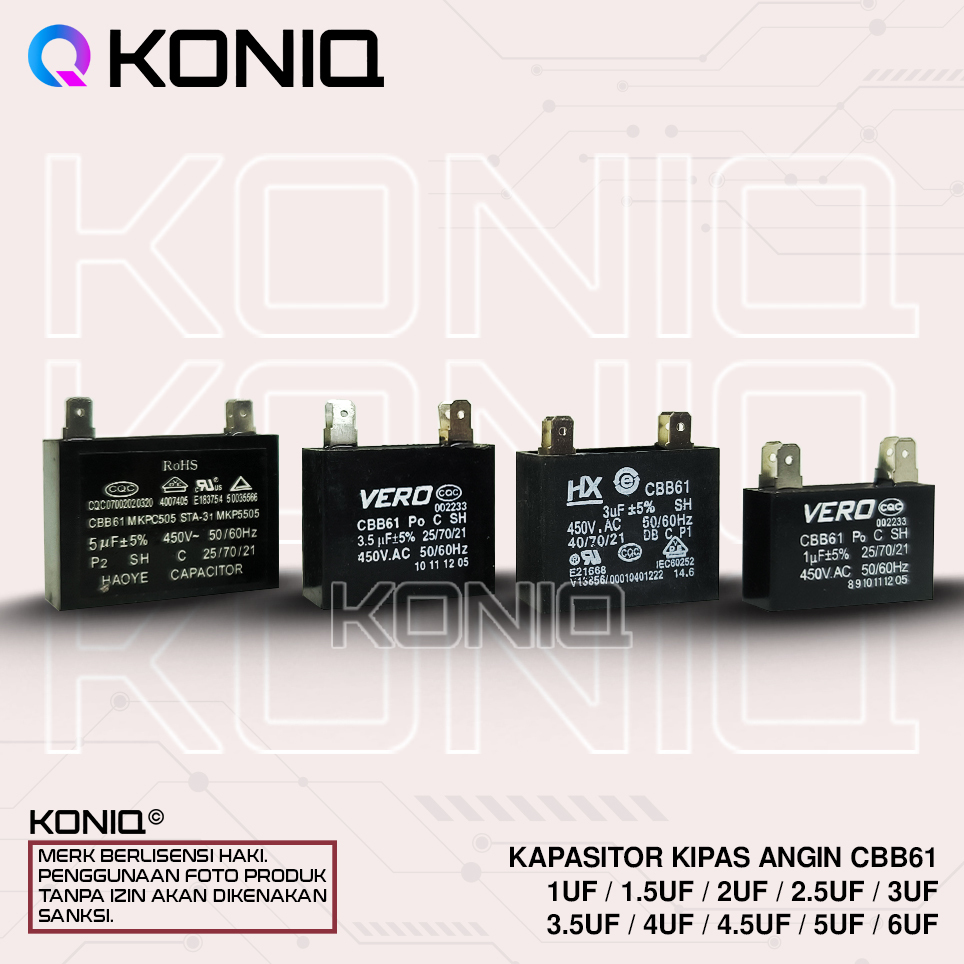 KAPASITOR KIPAS ANGIN CBB61 - READY SEMUA UKURAN