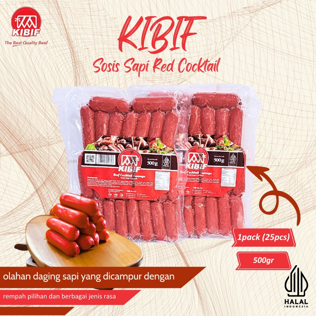 

KIBIF Sosis Sapi Red Cocktail 500gr