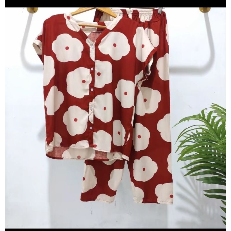 babydoll kerah v panjang