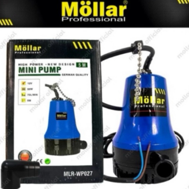 POMPA CELUP KOLAM IKAN BESAR MANUAL WP12VS 12V 50WATT MOLLAR