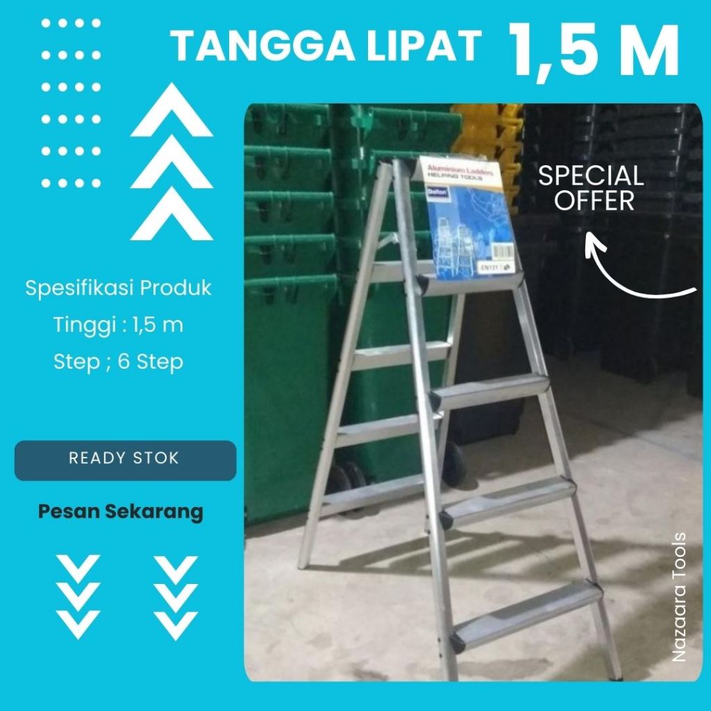 Tangga Lipat Aluminium 1,5m Dalton