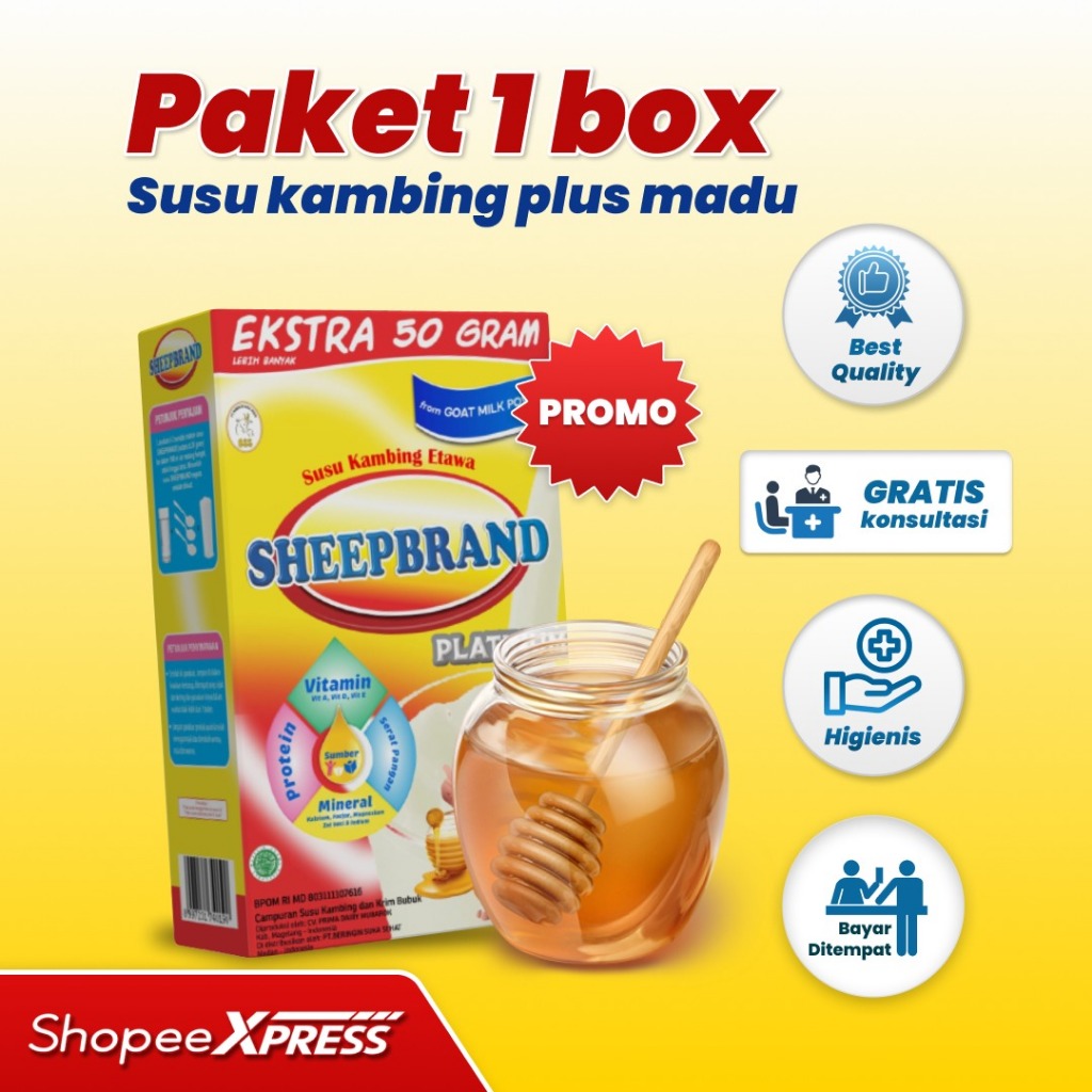 

Sheepbrand Susu Kambing Etawa Plus Madu - 80% Susu, 250g Isi Lebih Banyak, Hemat & Terjangkau!