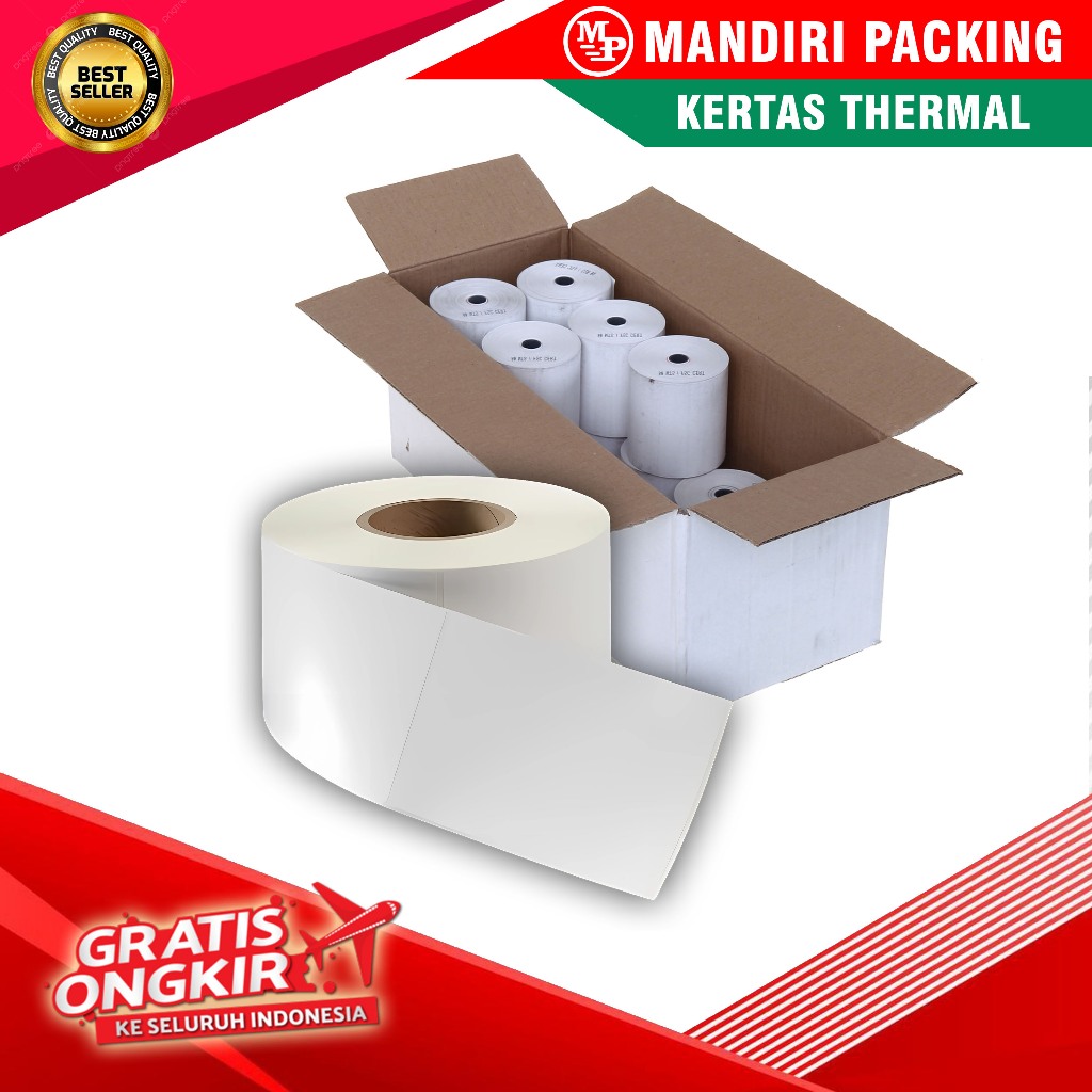 

Kertas Label Thermal Premium Model ROL isi 500pcs Ukuran A6 Waterproop