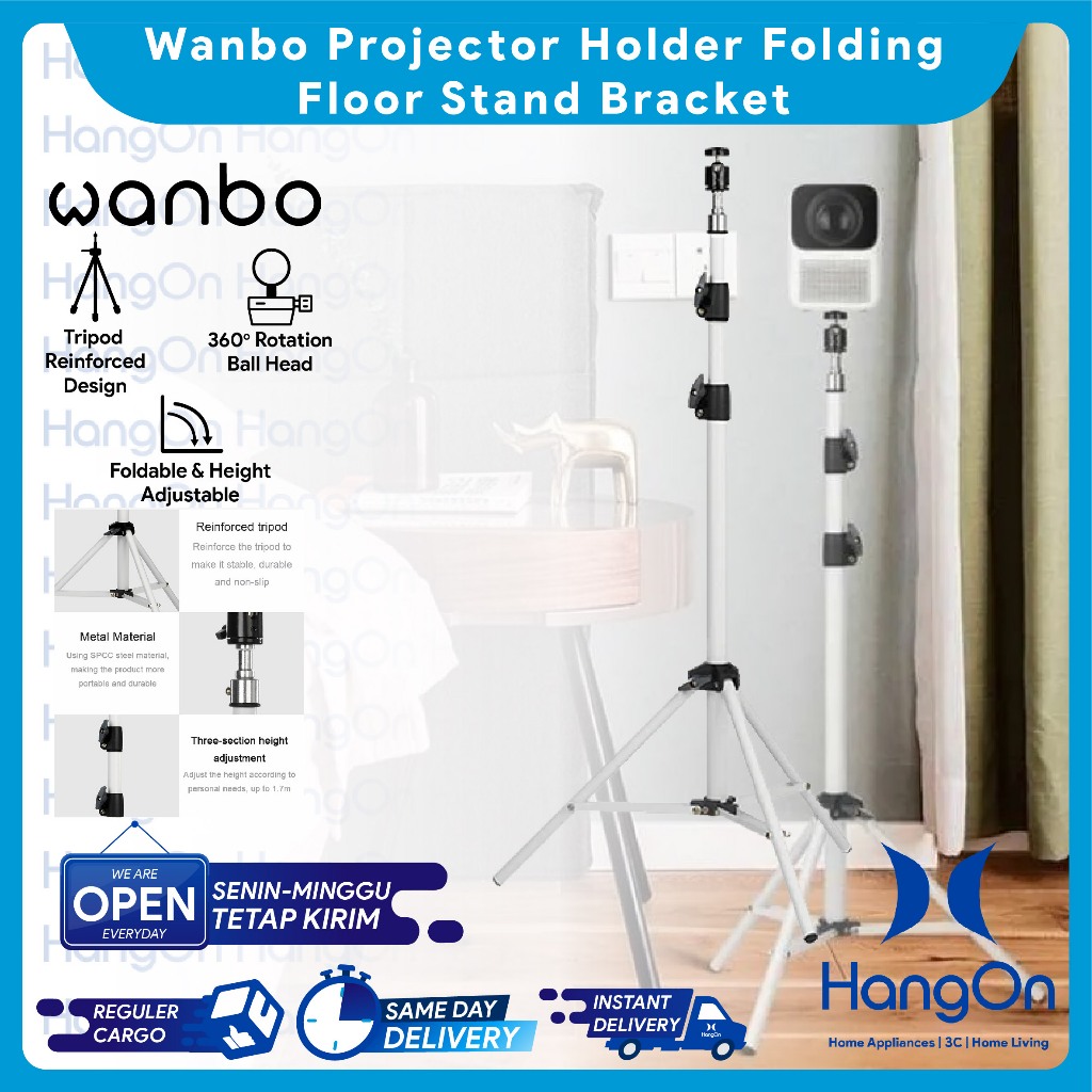 Wanbo Projector Holder Folding Floor Stand Bracket Tripod Proyektor