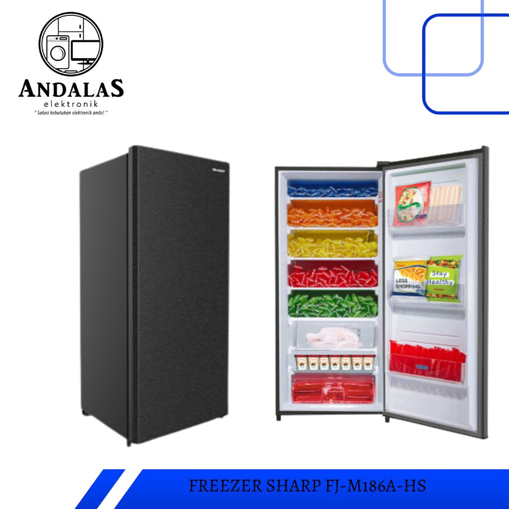 SHARP FREEZER FJM 186 AHS FJ-M186A-HS 6 RAK FREESER ES BATU ASI