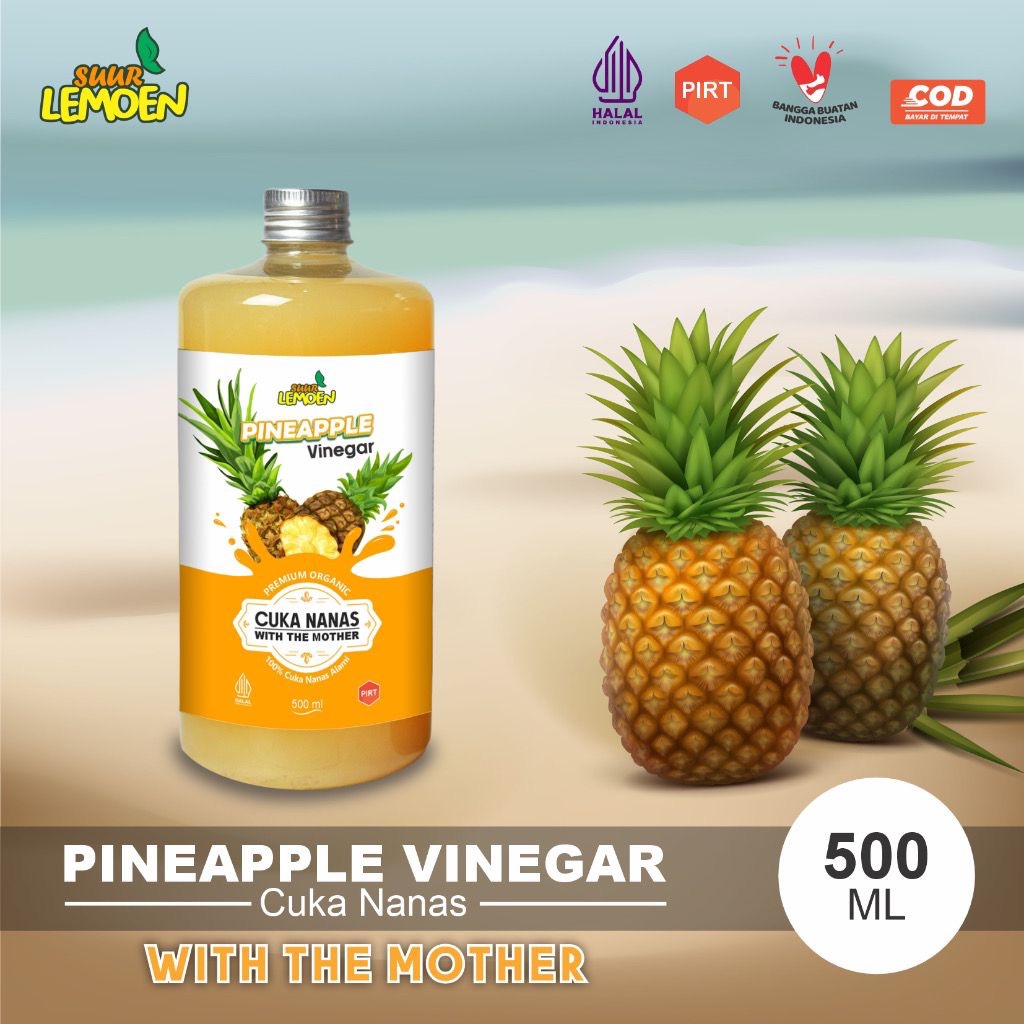 

Cuka Nanas Suur Lemoen - Cuka Nanas Organic Tanpa Campuran-Pineapple Vinegar