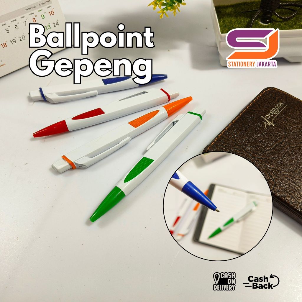 

Ballpoint Gepeng Pulpen Plastik Gepeng Souvenir Promosi Murah Polos