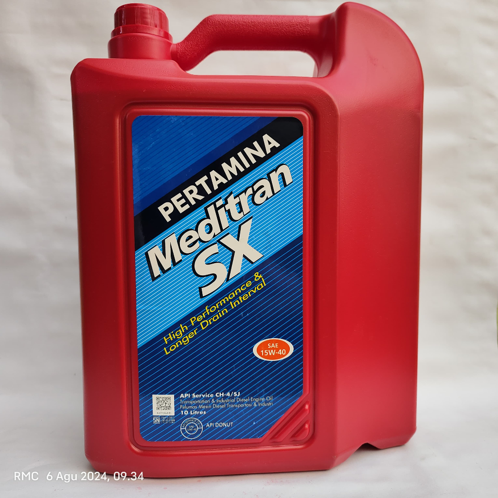 Oli Pertamina Meditran SX 10 Liter 15W-40 Mesin Solar Galon 10 Liter 15W40 Oli Mobil