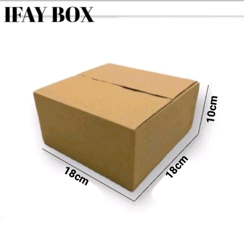 

Kardus box Ukuran 18x18x10 cm single wall polos