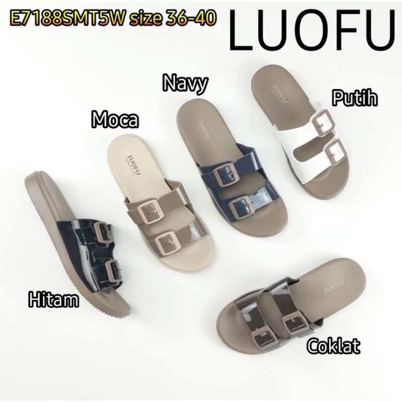 Sandal luofu Wanita Sandal jelly karet Sandal luofu Sandal Luofu import Size 36-40