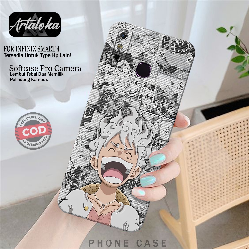 Case Hp Infinix Smart 4 Fashion Case Anime Softcase Infinix Smart 4 Silikon TPU Pro Camera Casing In