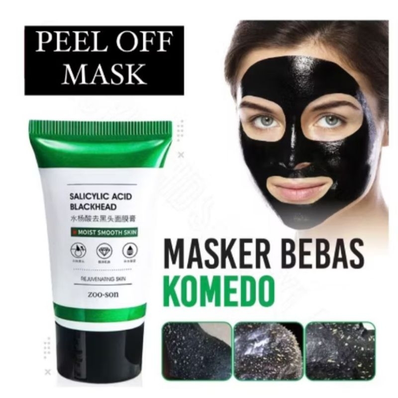 Zoo.son Masker Komedo Salicylic Acid Mengangkat Komedo Masker Wajah Bebas Komedo Facial Mask