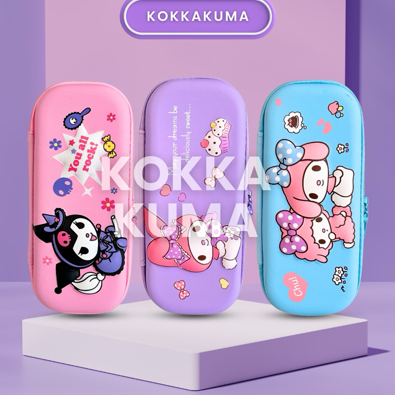 

( KKM ) SANRIO Premium EVA Pencil Case Karakter Kartun Lucu Gambar Timbul Anti Air Waterproof Anti Jatuh Panyok