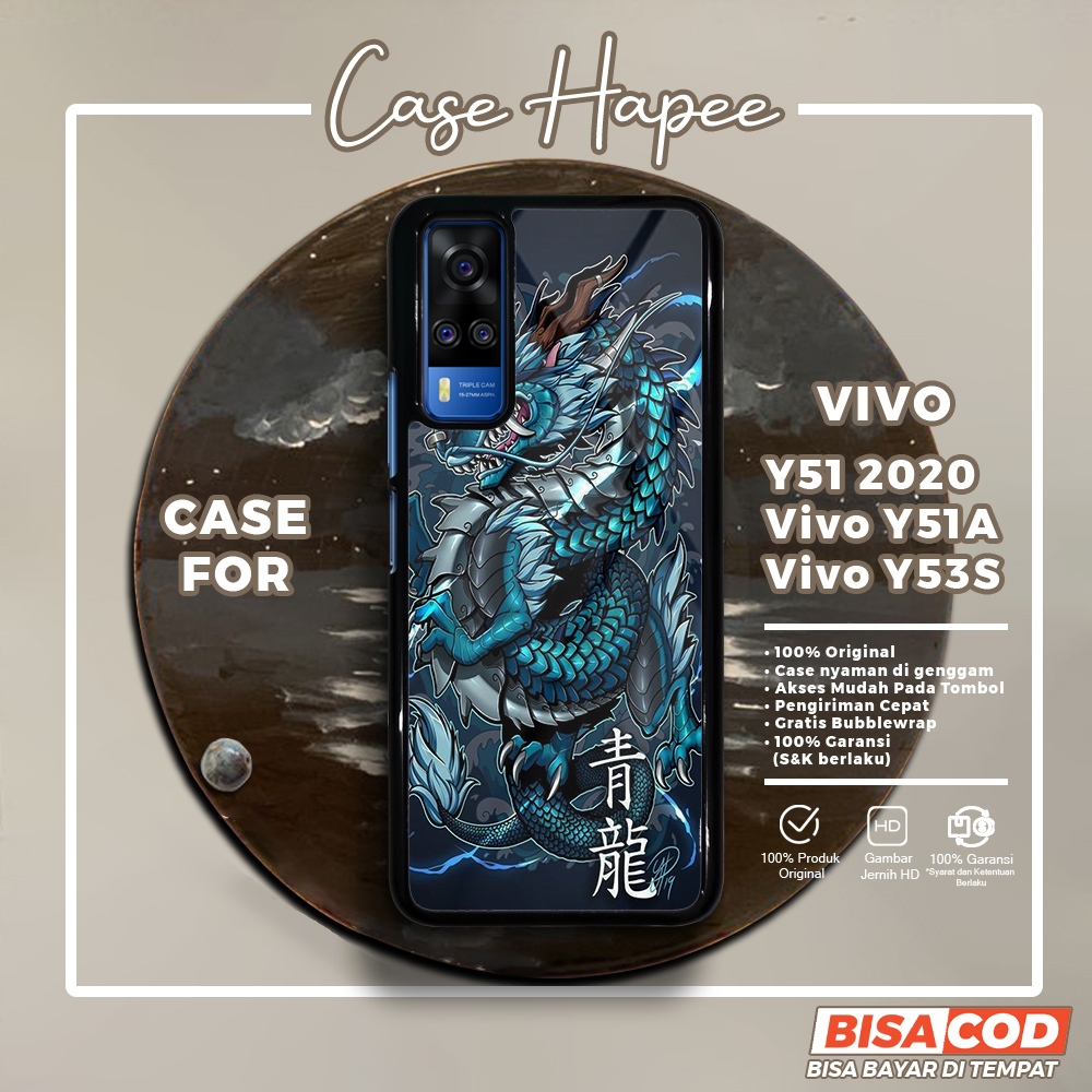 Case Vivo Y51 2020 Y51A Y53S Casing Vivo Y51 2020 Y51A Y53S [DRGN] Casehapee Case Glossy Case Aesthe