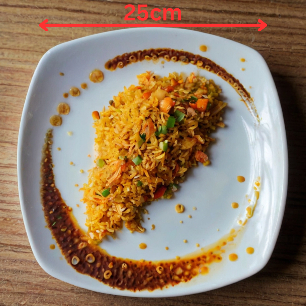 [12 PCS] PIRING MELAMIN JUMBO 25CM SEGI SEMI MELAMIN SEMI MELAMINE CEPER SAJI PRASMANAN