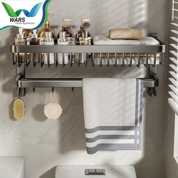 NEW RAK KAMAR MANDI 2 SUSUN STAINLESS FULL KUAT / RAK DINDING KAMAR MANDI PORTABLE / RAK HANDUK KAMA