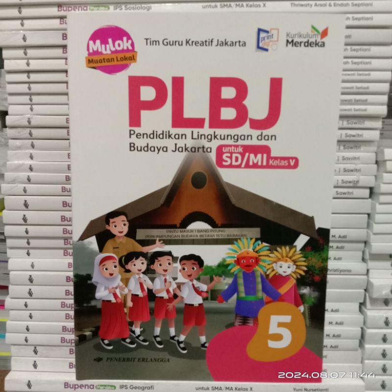 Buku Mulok PLBJ kelas 5 SD kurikulum Merdeka Erlangga #Original