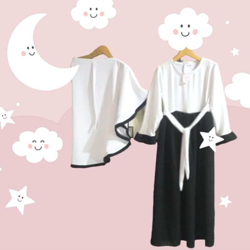 Gamis Anak Perempuan Hitam Putih Baju Seragam Anak Tk Paud