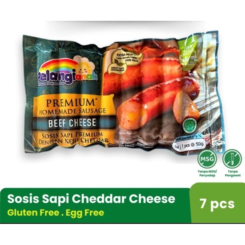 

Pelangi Sosis Sapi Keju Cheddar Premium