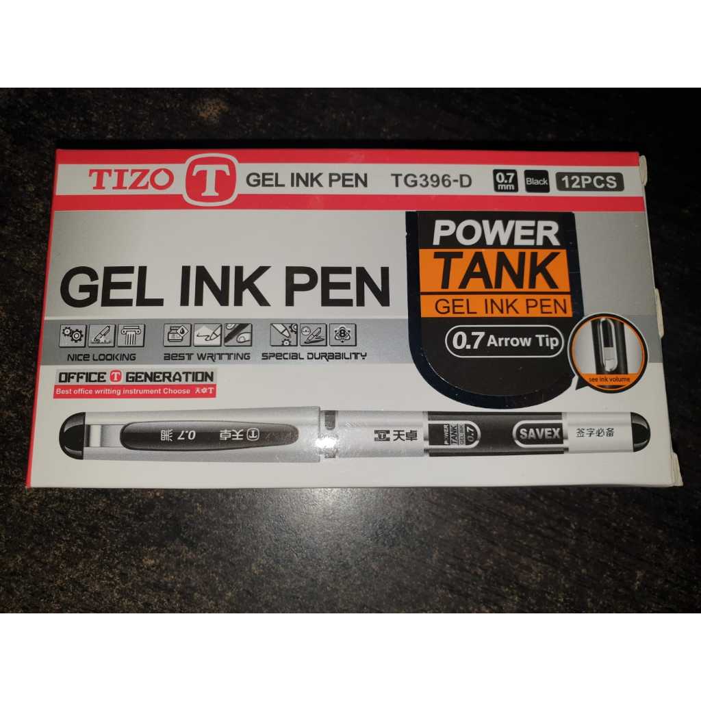 

Ballpoint, Bolpen, Pulpen Gel TIZO TG396-D Power Tank Office T Generation 0.7mm Arrow Tip