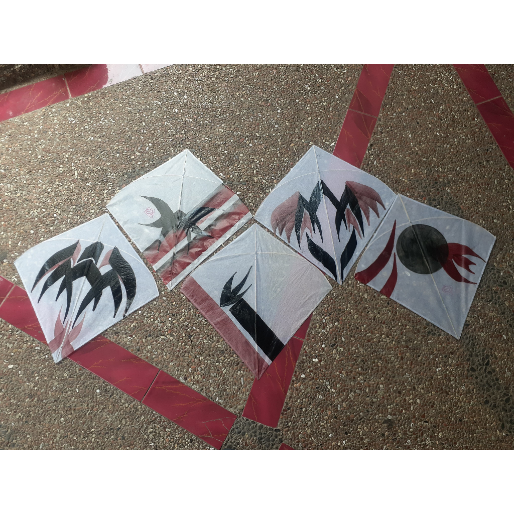 Layangan Seot Super Pulas Motif Serangga Lingkaran Ukuran 54