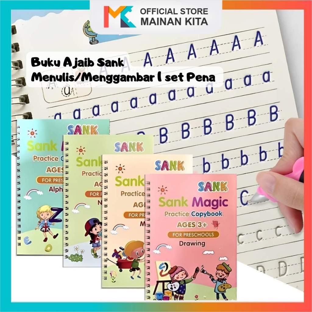 

MK635 Buku Sank Magic Practice Book 1 Set 4 Buku dan 1 Set Pulpen.