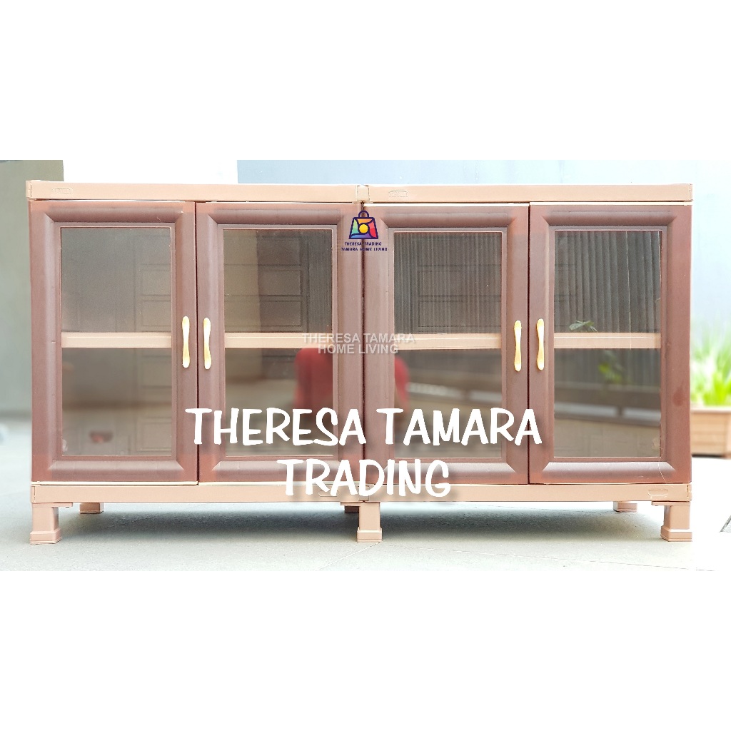 MEJA TV MODERN MINIMALIS PLASTIK NAPOLLY 424 MODERN 4 PINTU NEW DESIGN