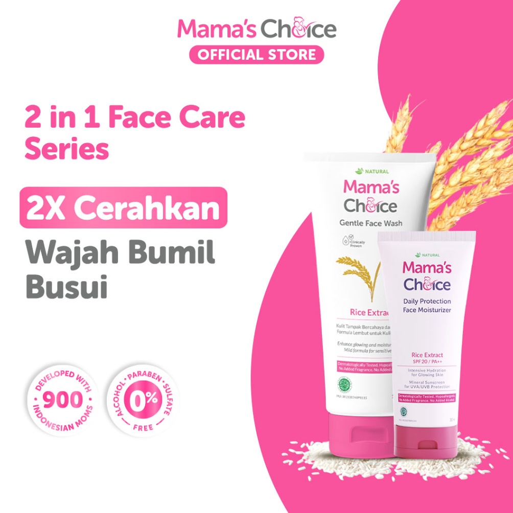 Skincare Ibu Hamil  Mamas Choice 2in1 Face Care Face Wash  Face Sunscreen Moisturizer  Skincare Bumi