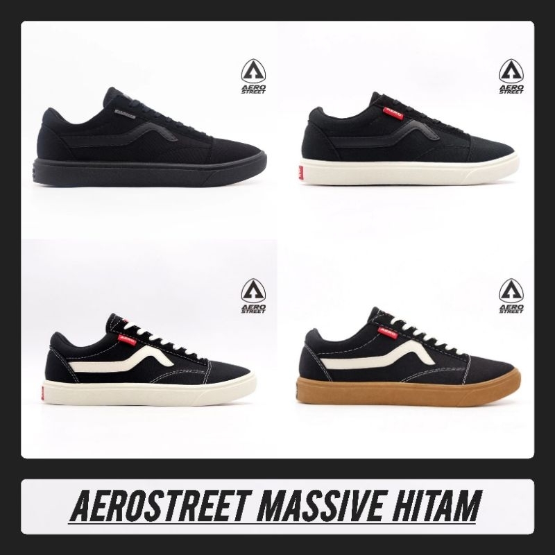 Aerostreet 37-44 Massive Hitam | Massive All Black | Massive Full Hitam | Massive Hitam Putih | Mass