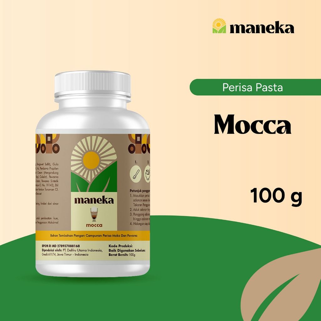 

Maneka Mocca Perisa Pasta - Aroma Perasa & Pewarna Makanan Rasa Moka 100 ML