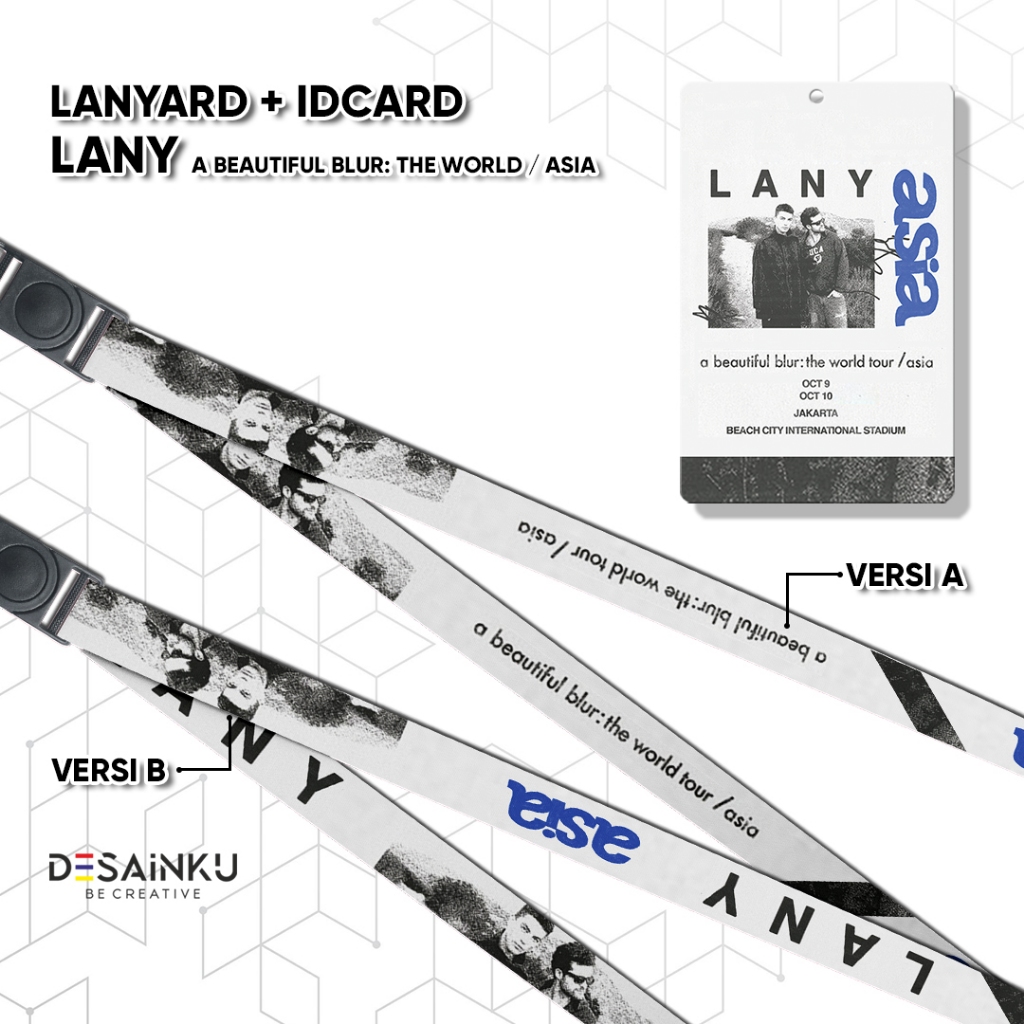 

LANYARD + ID CARD LANY LANY A BEAUTIFUL BLUR: THE WORLD / ASIA / TALI HP / GANTUNGAN PODS