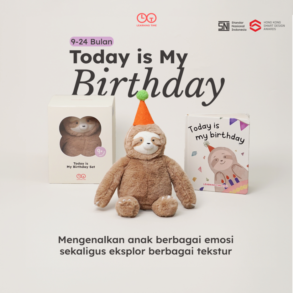 Learning Time - Today Is My Birthday Set/Buku Cerita Anak/Mainan Edukasi Anak 1 Tahun/Set Buku Dan B