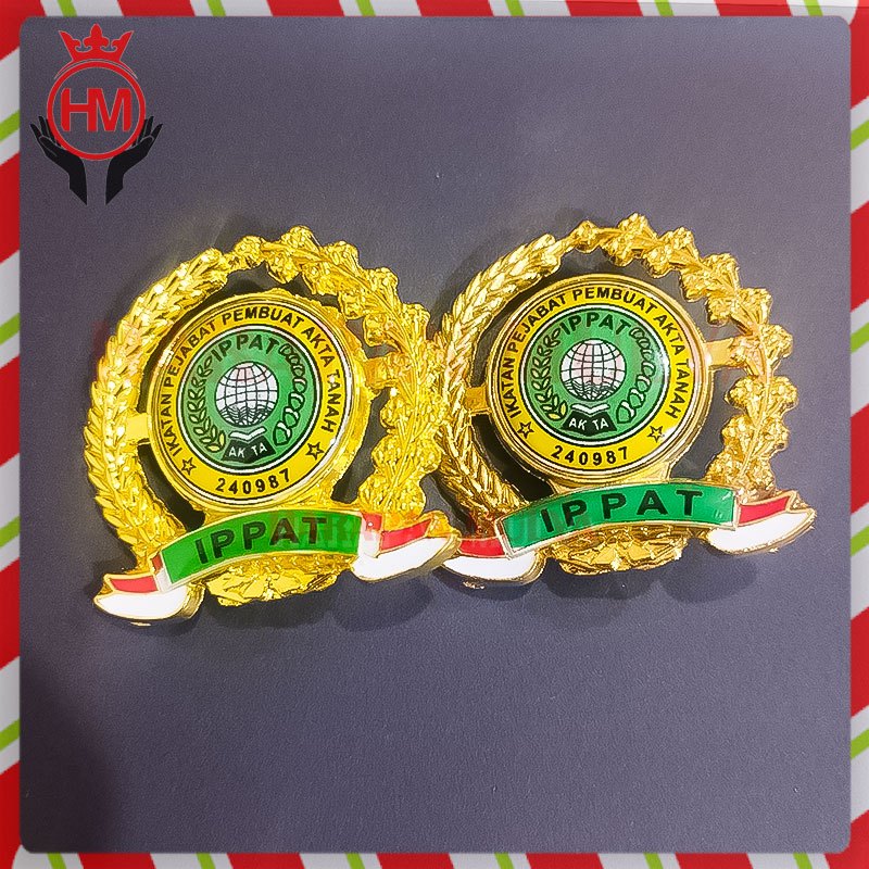 Bros IPPAT Padi dan Kapas - Pin Logam Kuningan IPPAT - Harapan Mulya