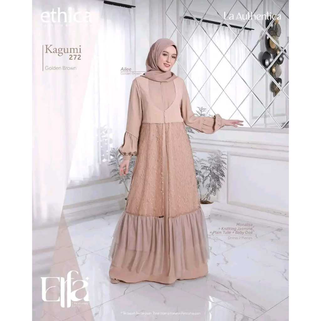 KAGUMI 272 GOLDEN BROWN GAMIS IBU SARIMBIT ELFA 268 GOLDEN BROWN