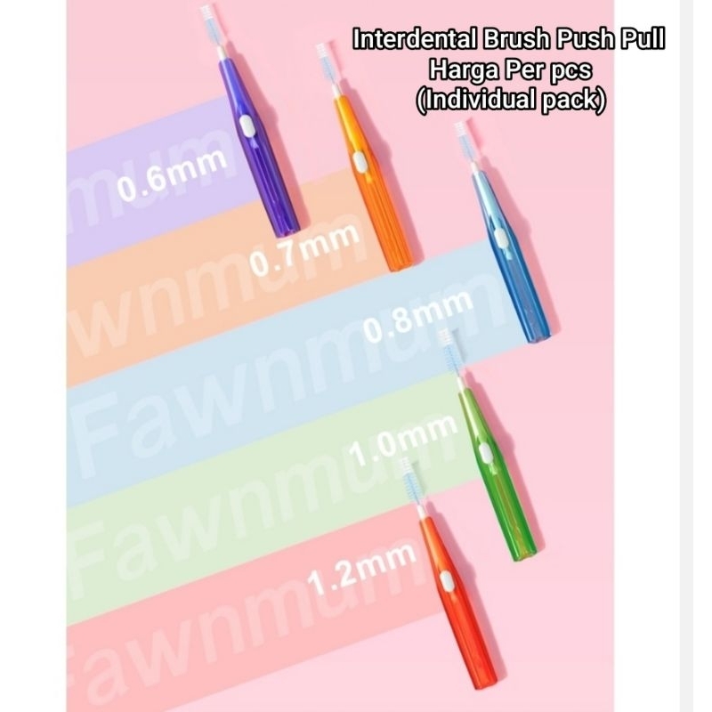 Interdental Brush Model PUSH PULL Individual pack Harga per pcs