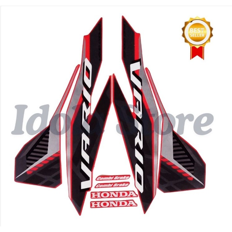 STIKER STRIPING HONDA VARIO CBS 125 2022 HITAM SILVER  LIST BODY MOTOR HONDA VARIO CBS 2022