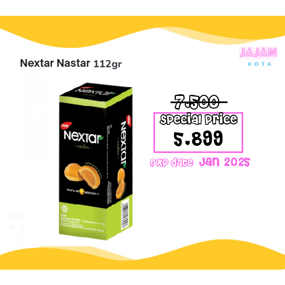 

Nextar Nastar Kotak 112 gram (8 x 14 gram)