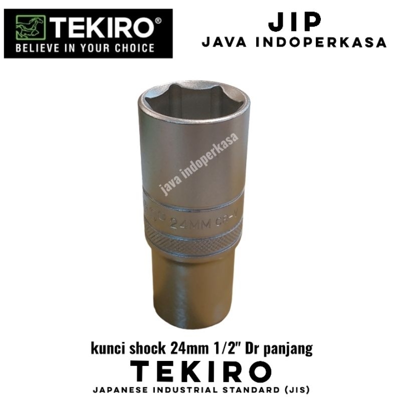 TEKIRO deep wall 24 mm mata kunci shock panjang