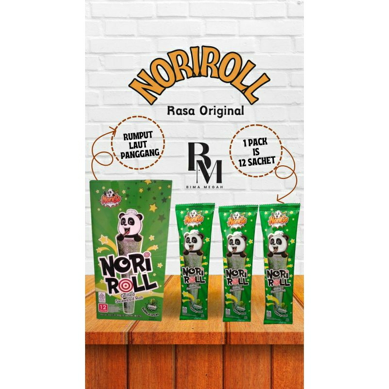 

Nori Roll Rumput Laut rasa Original 1 box 30 gram isi 12 sachet / Rumput Laut Nori Original 2,5 gram per sachet