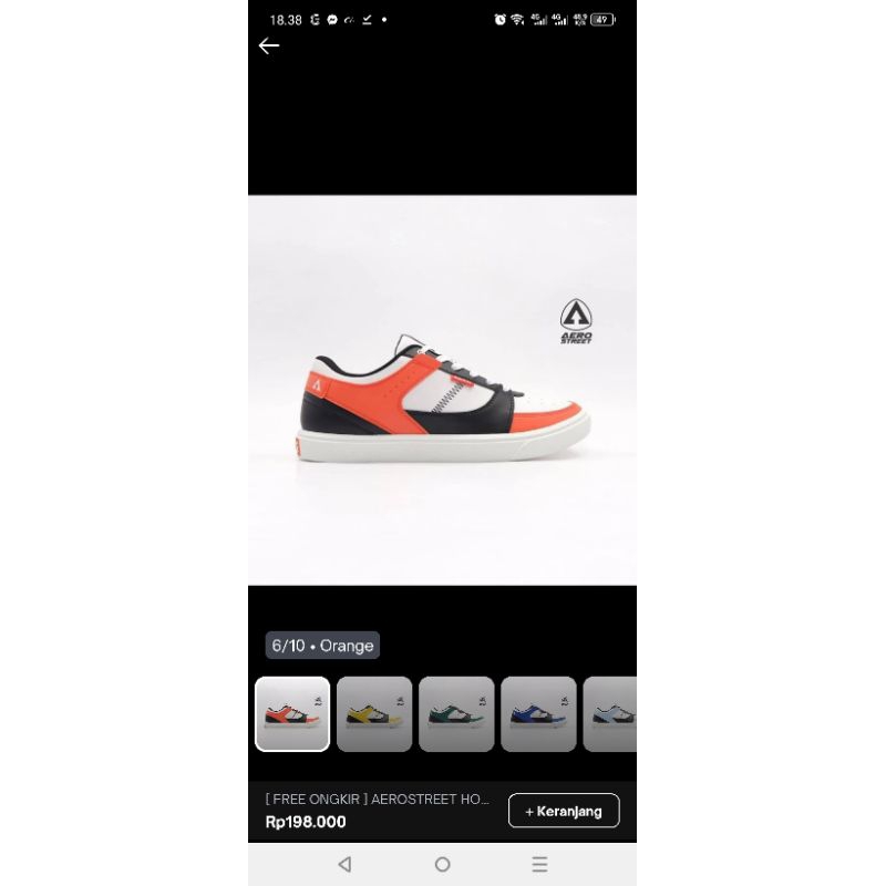 Aerostreet Hoops Low Orange Black White