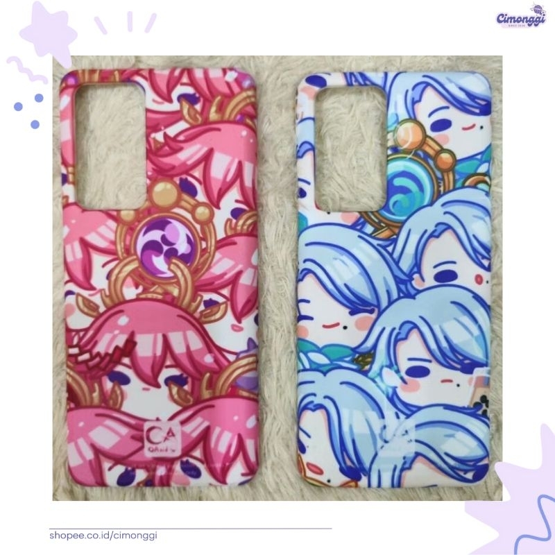 (Preloved) Hard Case Genshin Impact Yae Miko & Kamisato Ayato (Tipe HP Xiaomi 12 Pro)