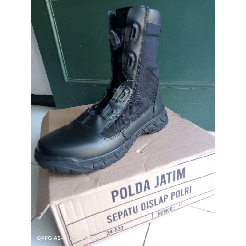 ORI 100%. sepatu PDL jatah POLRI tali putar, asli jatah pembagian
