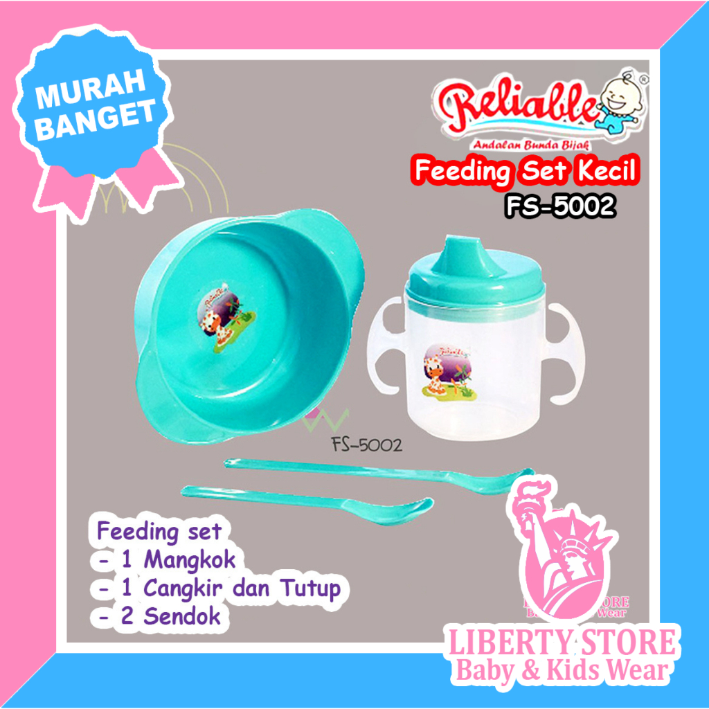 Tempat Makan Bayi Feeding Set Kecil RELIABLE FS-5002 /Peralatan Makan Bayi/Pelengkapan Makan Bayi