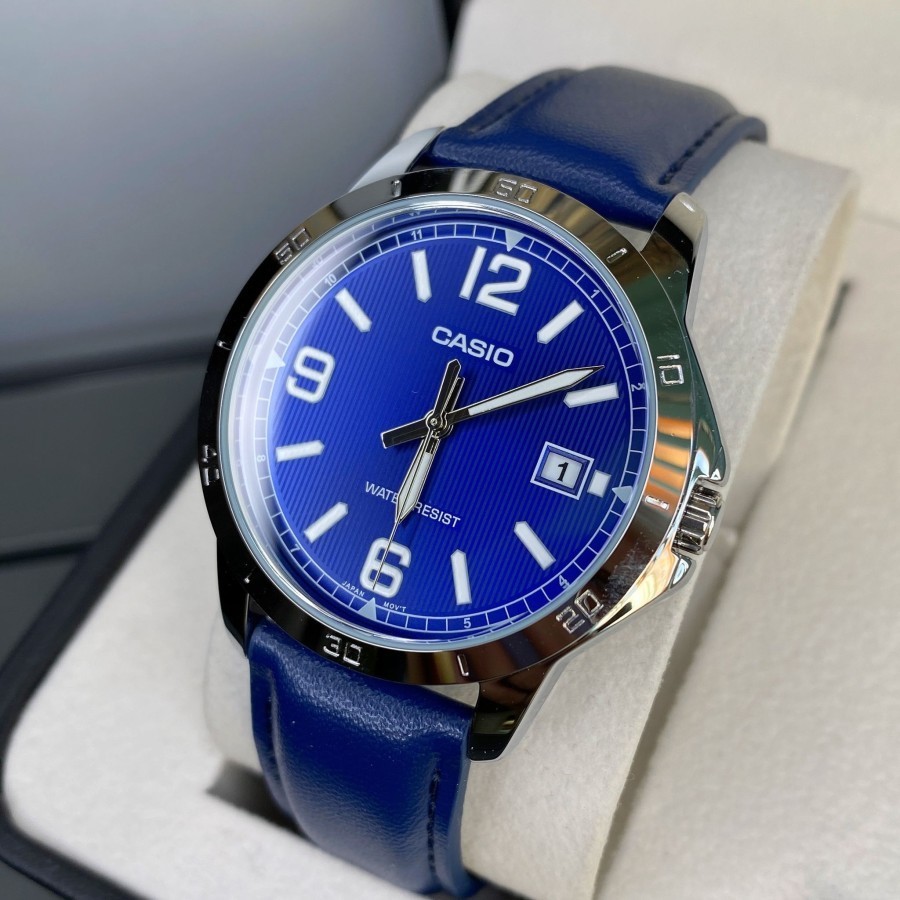 Jam Tangan Pria - Tali Kulit CASIO MTP-V004L-2BUDF