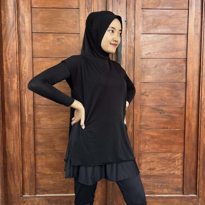 ROMPI HIJAB ROMPI HOODIE HIJAB OLAHRAGA SENAM ZUMBA POUNDFIT