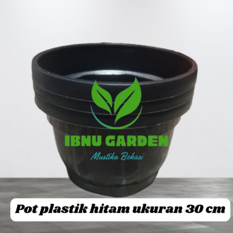 Pot Plastik Hitam Pot Bunga Hitam  Ukuran 30 cm