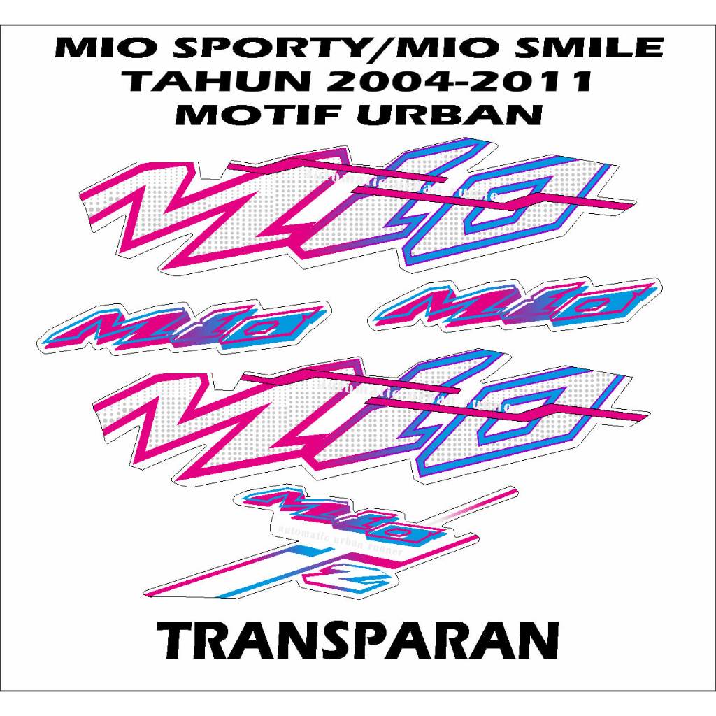 STIKER STRIPING DECAL MIO SPORTY MIO SMILE TAHUN 2004-2011 URBAN