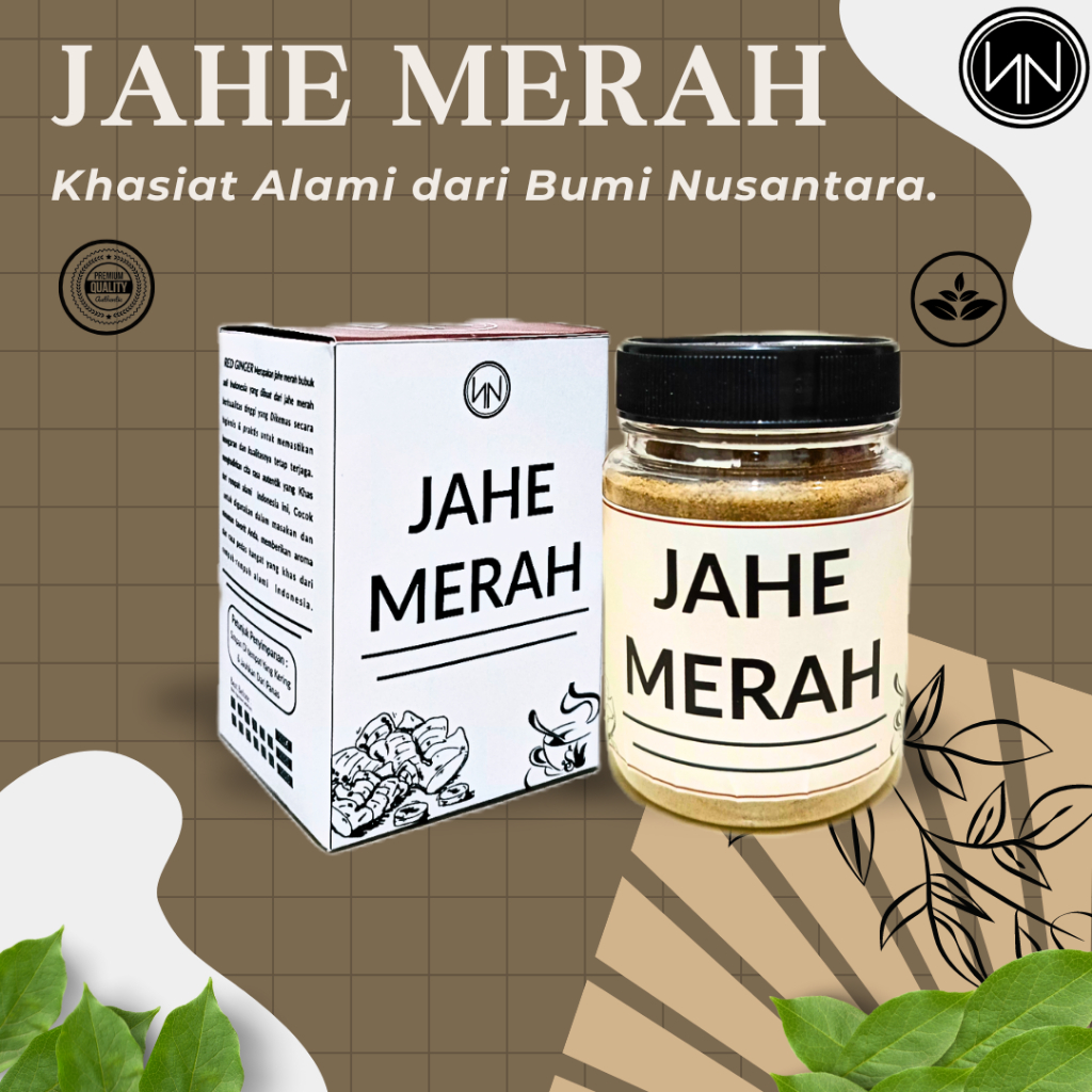 

Bubuk Kesehatan – Jahe Merah Organik Premium – 75 gr