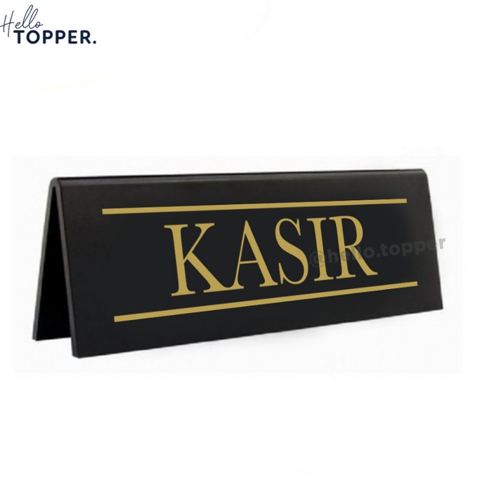 

Potongan Akhir Pekan Kasir Table Sign Acrylic Papan Meja Acrylic UV Cashier Akrilik Dasar Hitam 2x6
